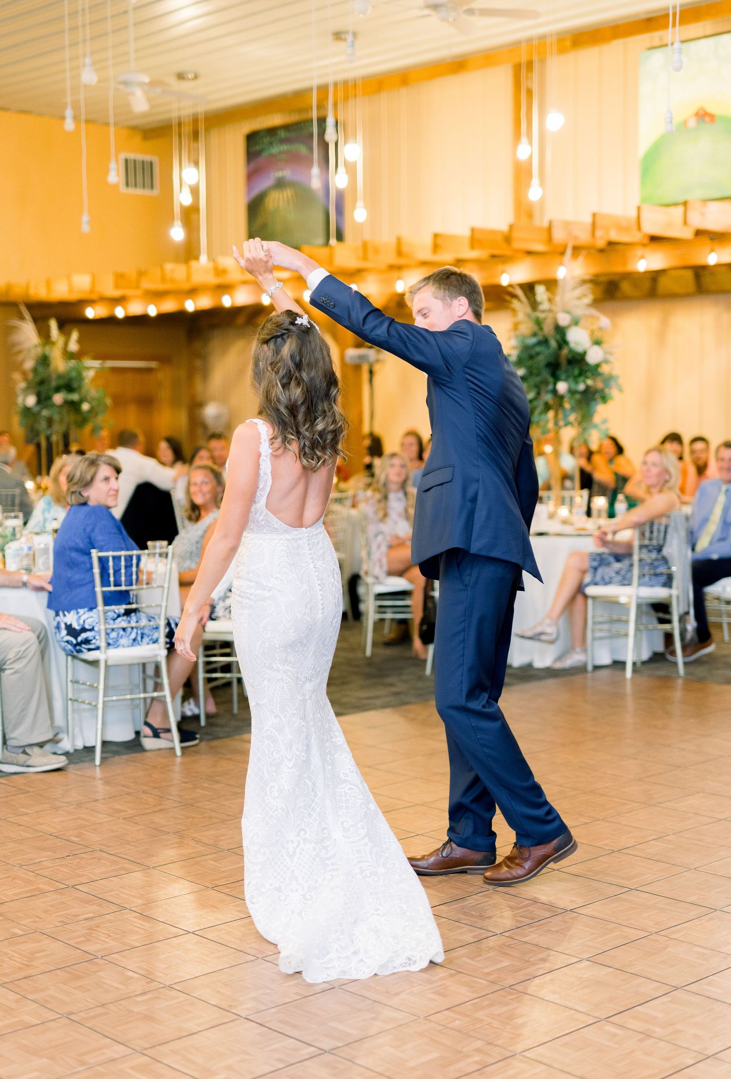 Vineyard photos with white willow events at Prairie Moon Winery wedding in Ames, Iowa