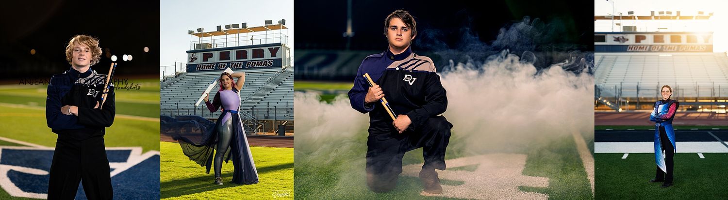 Team Sports MARCHING BAND Banner Pictures Phoenix Arizona by Anjeanette Photography Graduation High School Seniors AZ