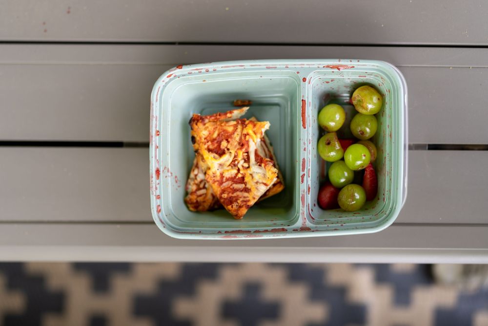 leftover lunch tells the story as afternoon snack. Documentary Family Photography