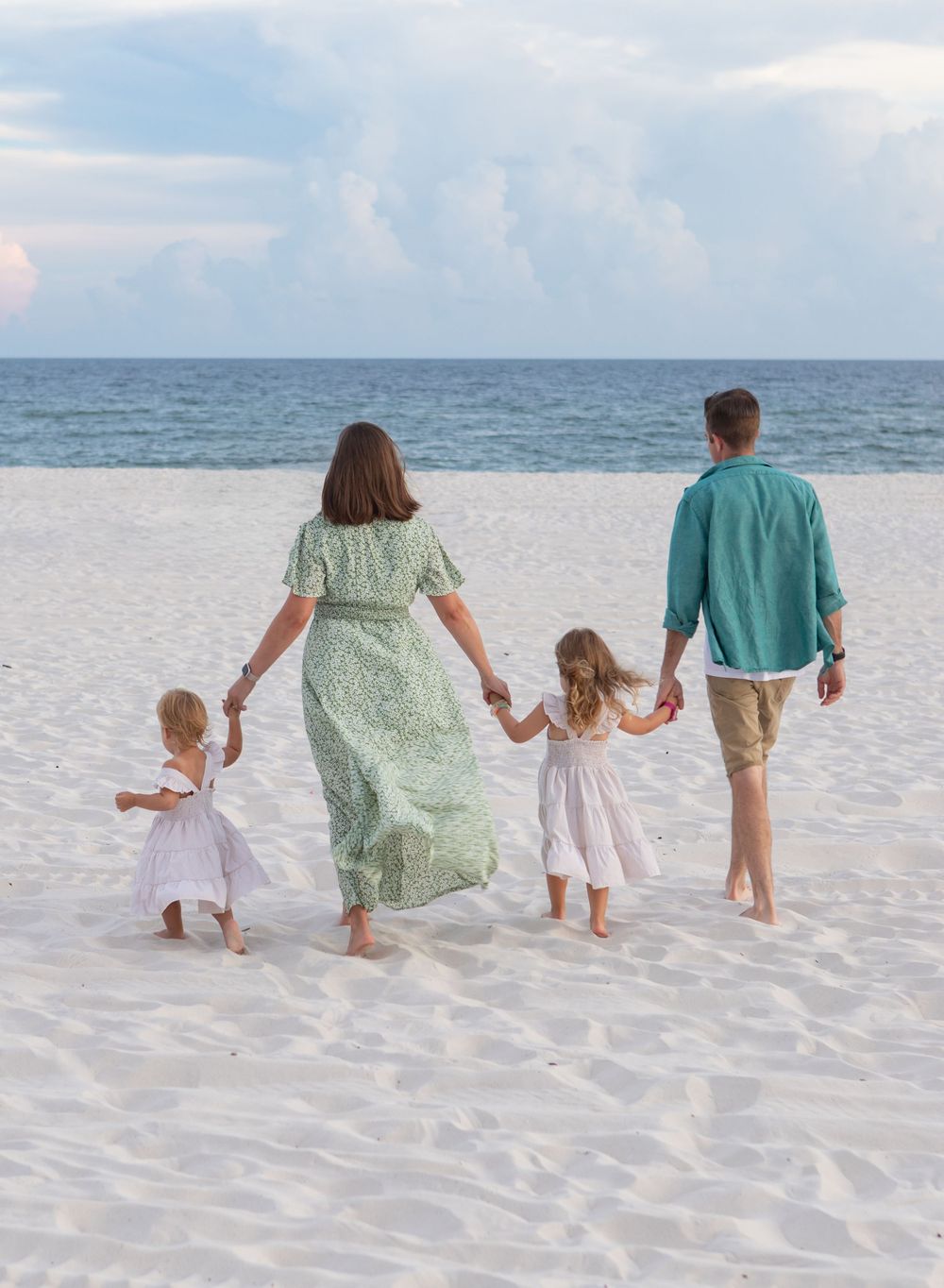 Family portrait Gulf State Park Gulf Shores AL photographer, mom, dad, and daughters, Gulf Shores Family Photography