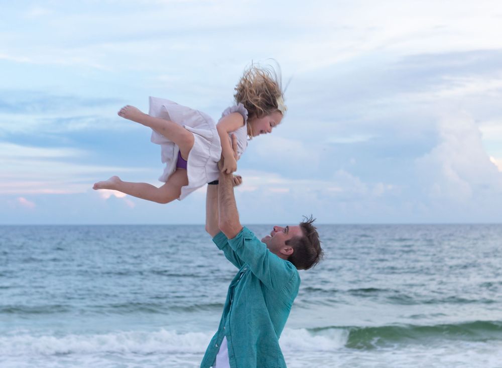Gulf Shores Family Photography, Father and daughter