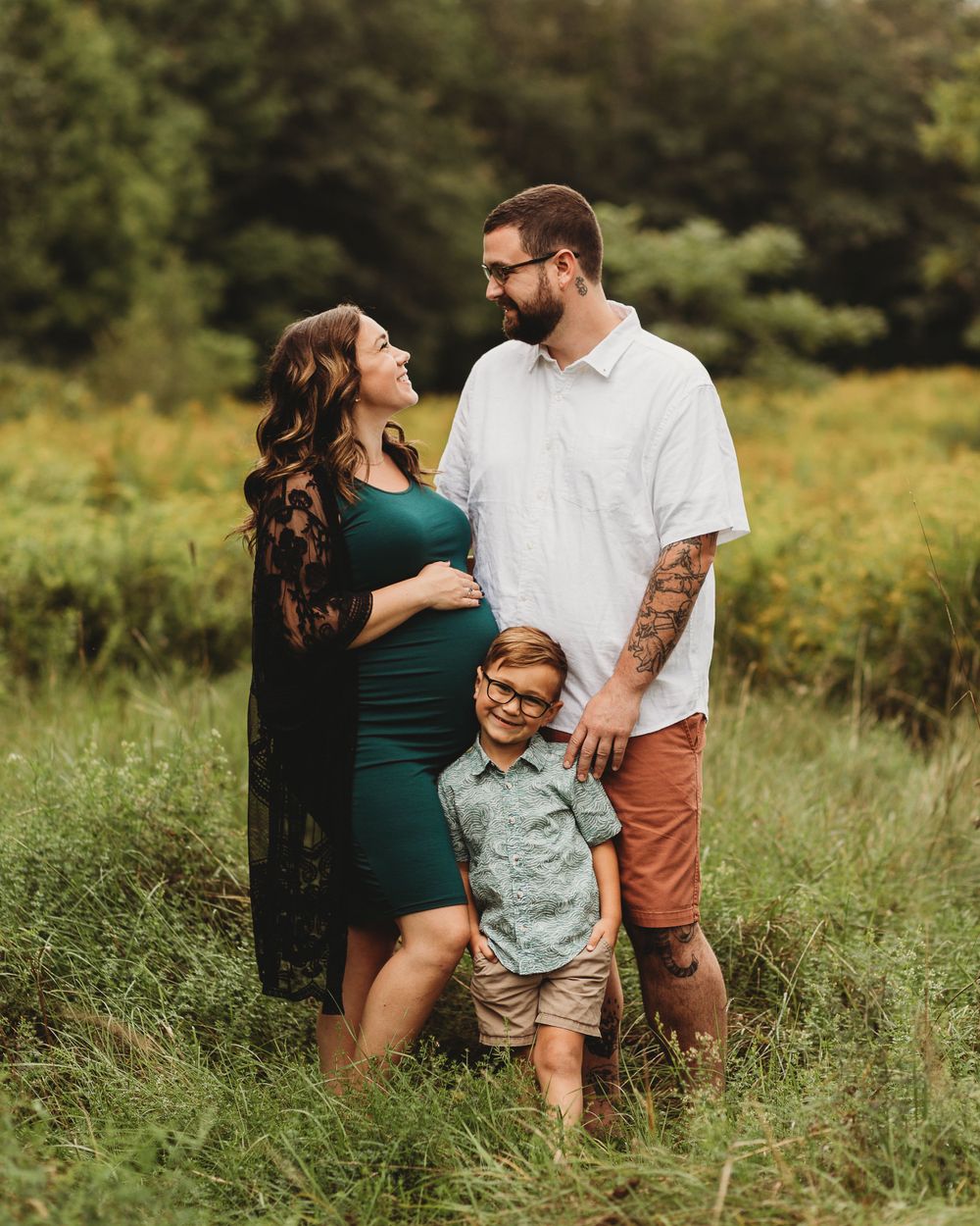 Family Maternity Session in Maine