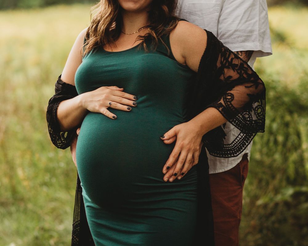 Baby bump close up for maternity photography