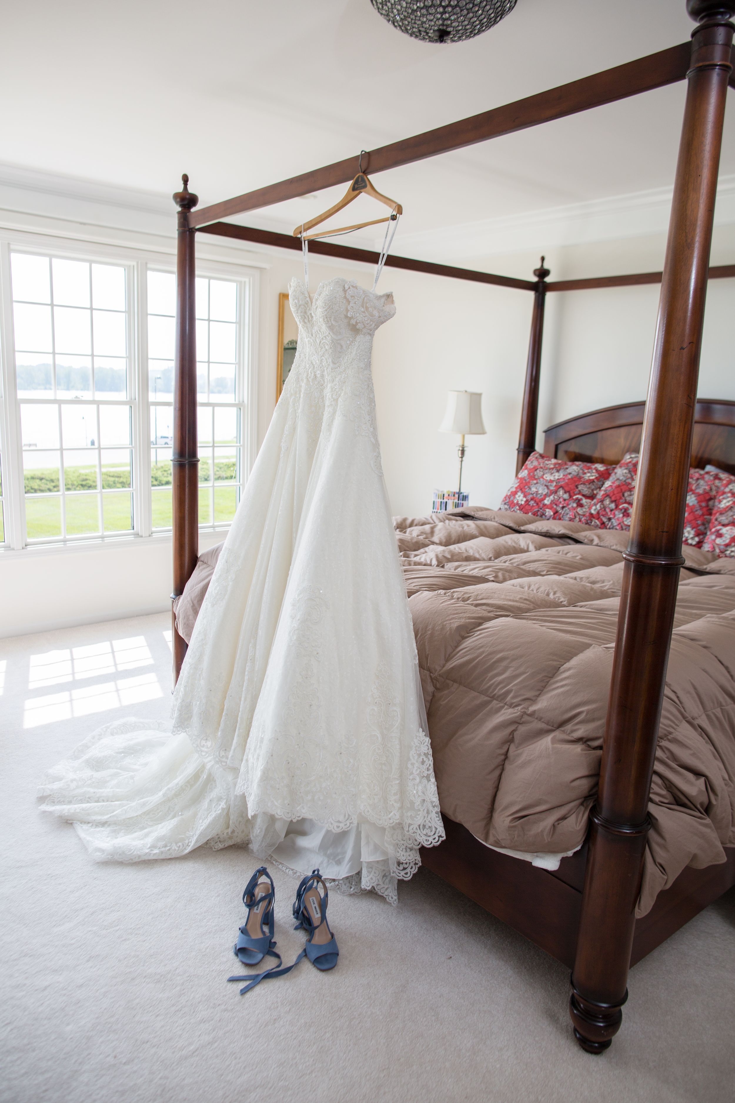 bride preparations dress michigan wedding photographer