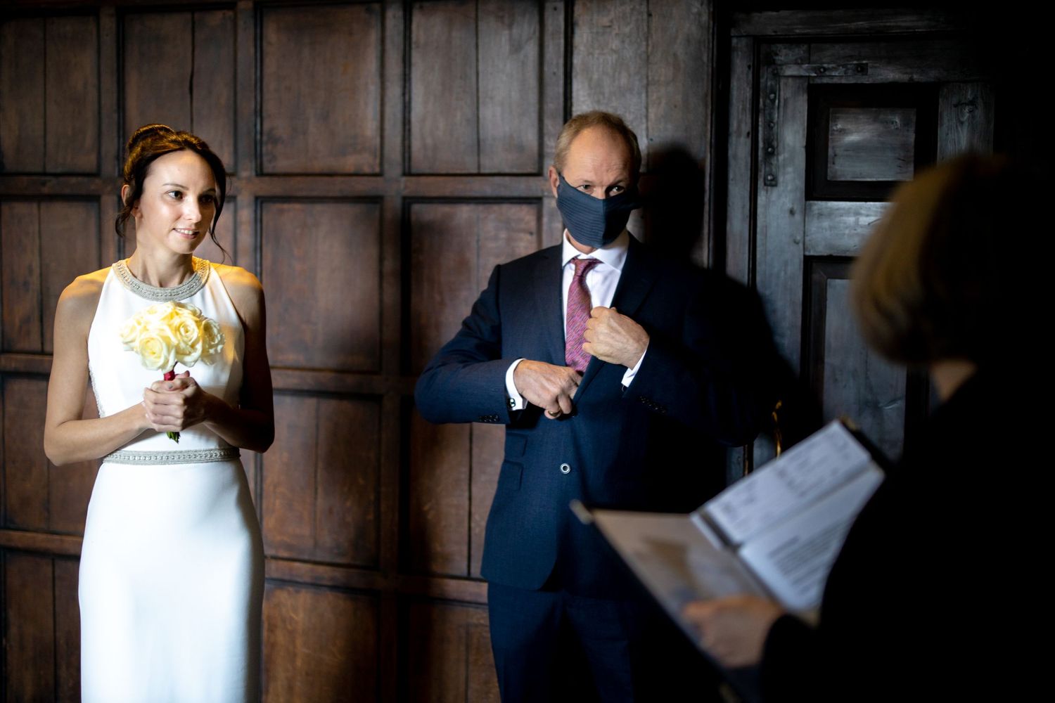 Bride and Father at The Archbishop's Palace