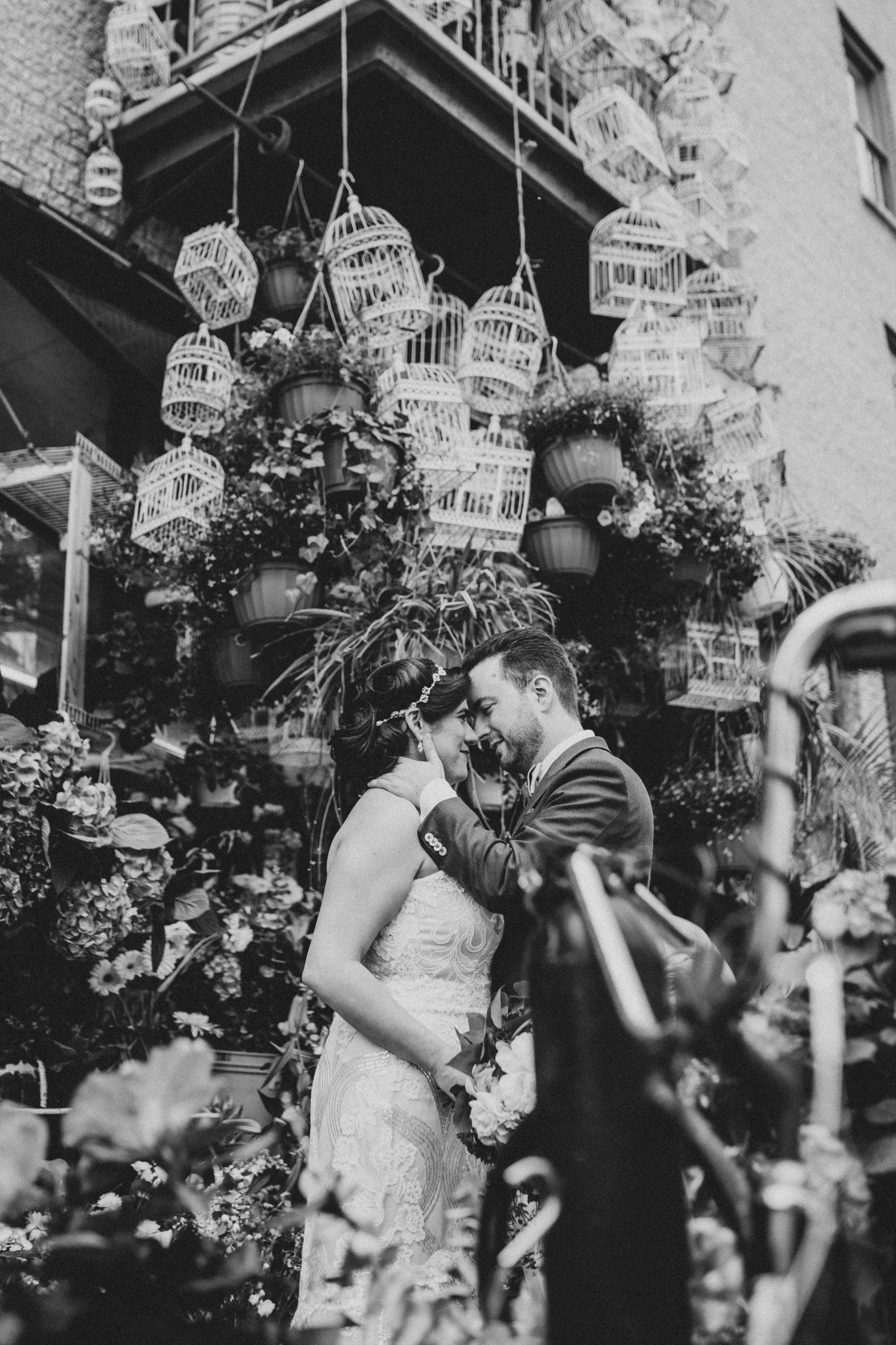 bride and groom eloping fonr new york to montreal, quebec, canada