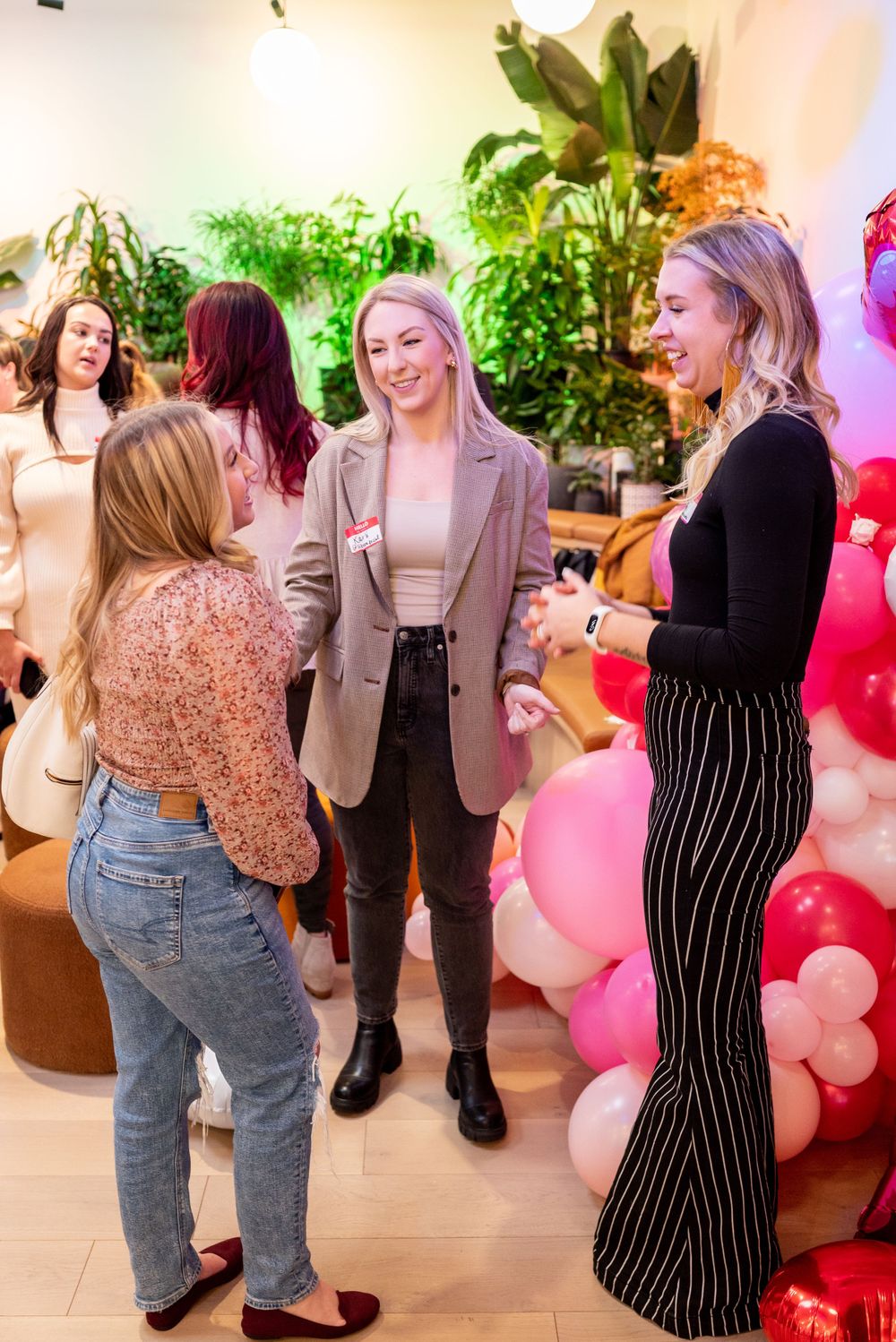 Business women talking