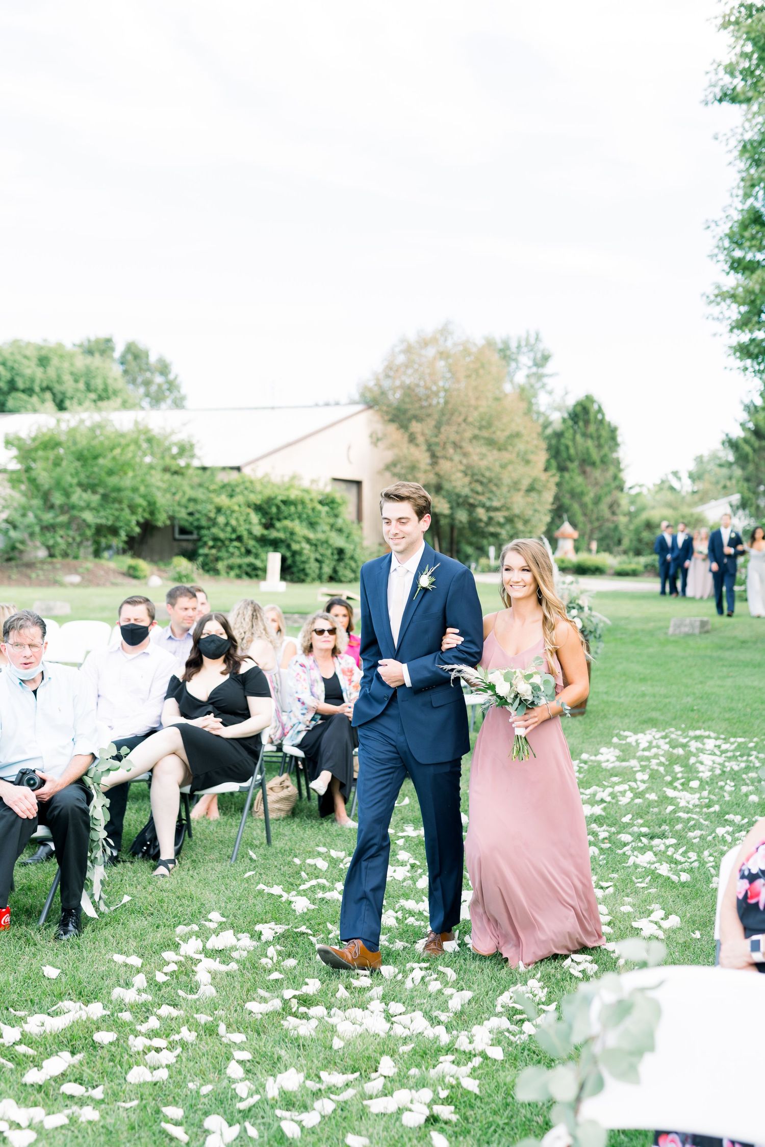 Vineyard photos with white willow events at Prairie Moon Winery wedding in Ames, Iowa