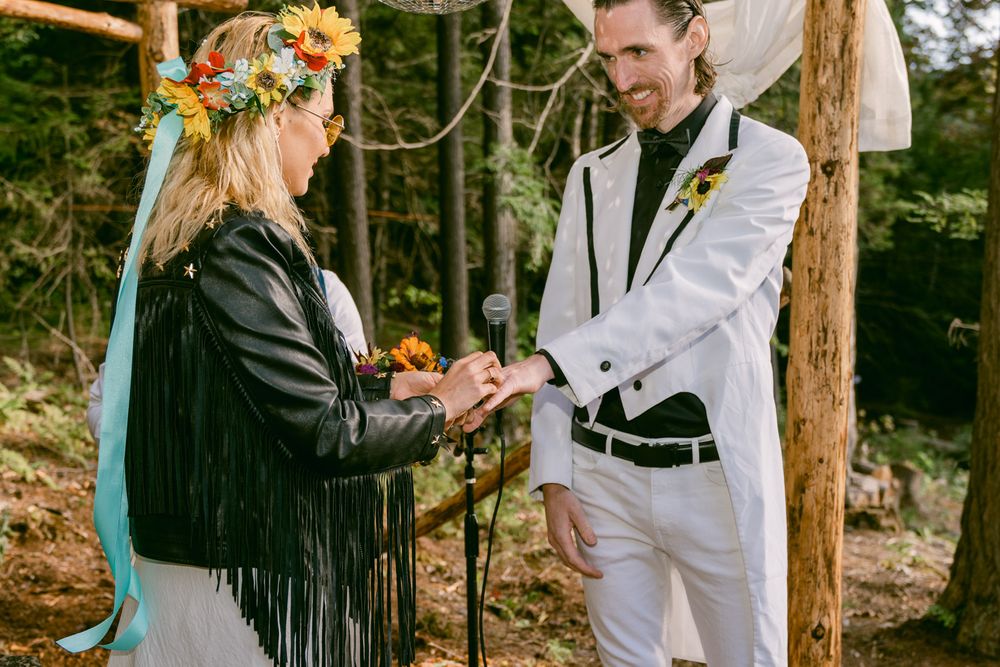 Wedding Ceremony Outdoors in Vermont