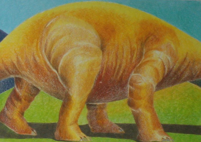 "Dino" trittico ad acrilico su carta - vendita