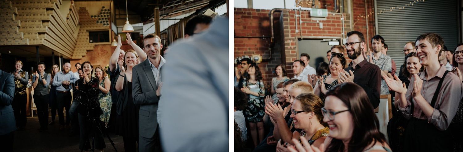 candid melbourne wedding photography mountain goat brewery gamer couple