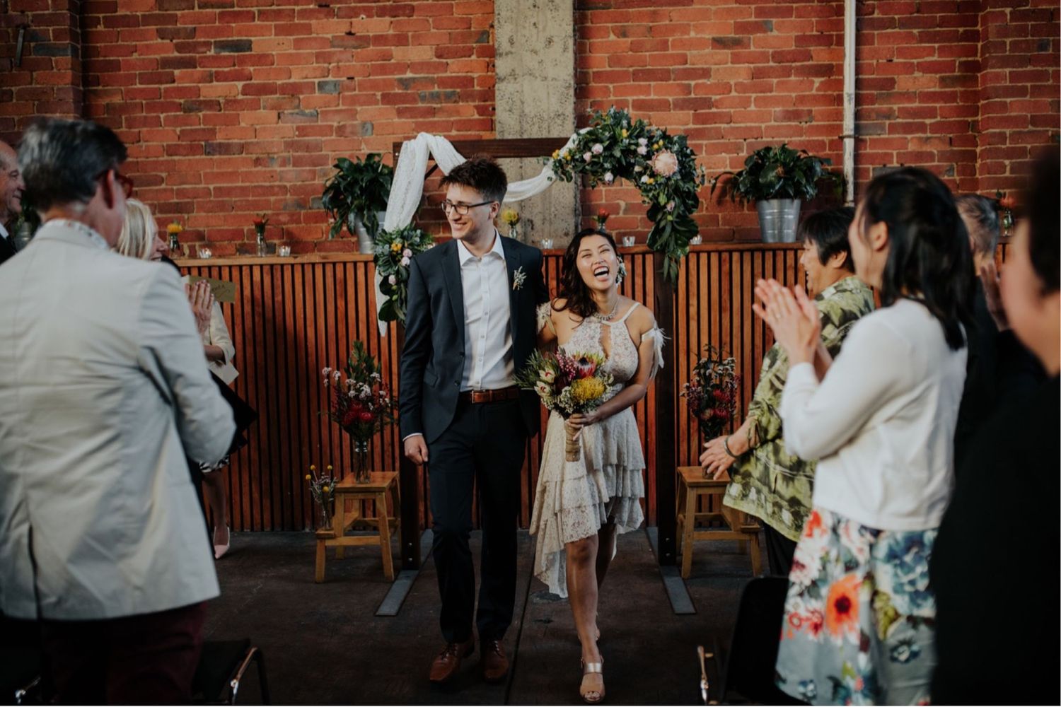 candid melbourne wedding photography mountain goat brewery gamer couple
