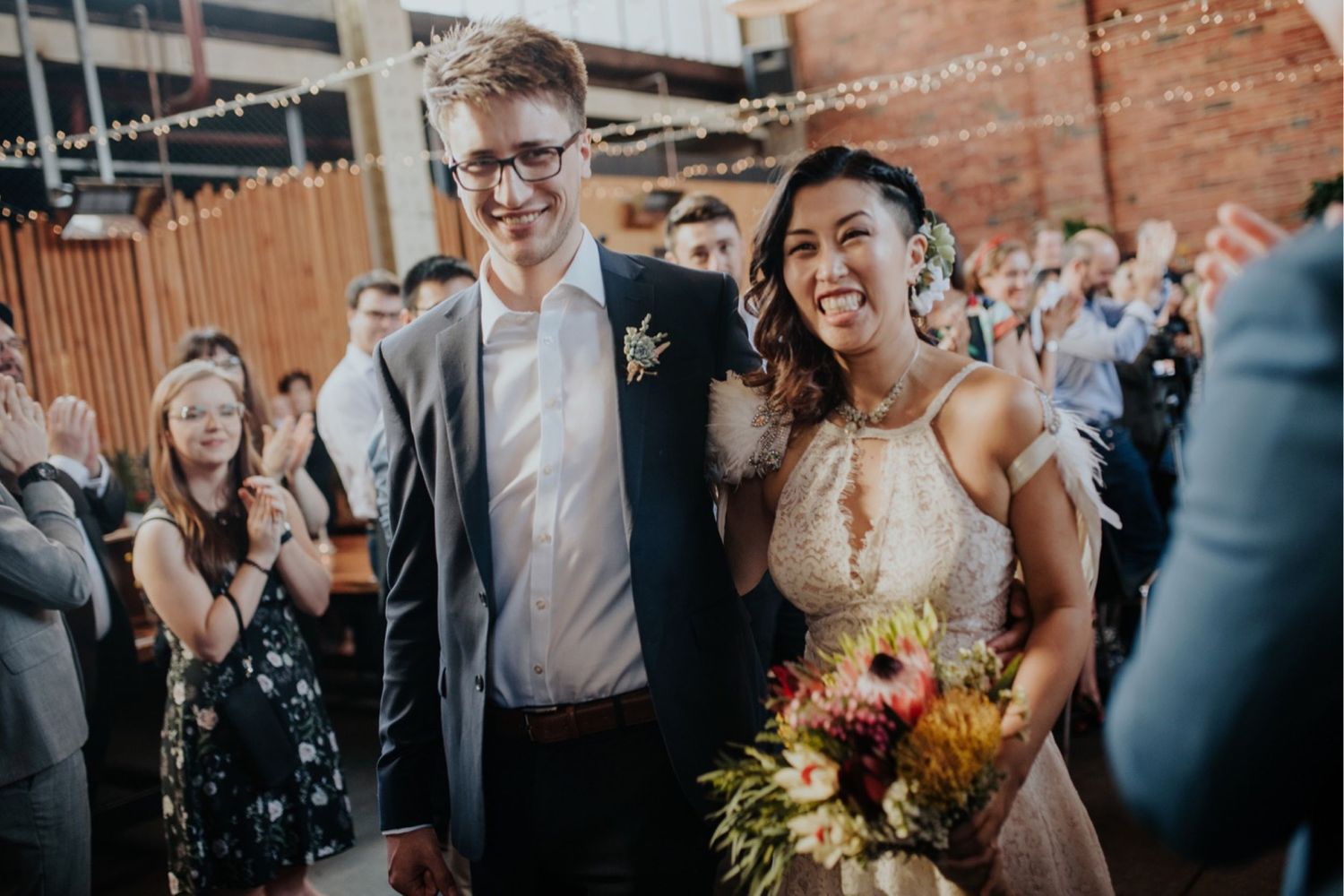 candid melbourne wedding photography mountain goat brewery gamer couple