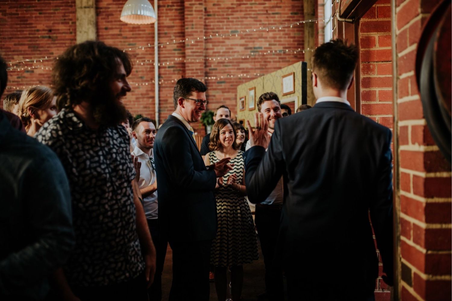 candid melbourne wedding photography mountain goat brewery gamer couple