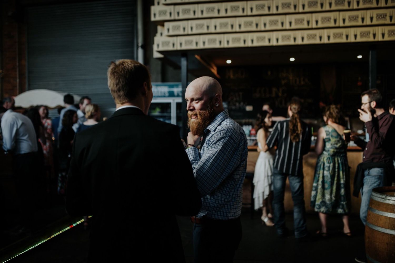 candid melbourne wedding photography mountain goat brewery gamer couple