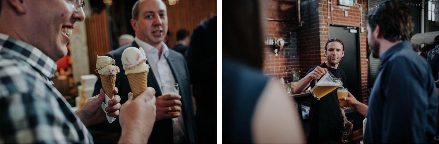 candid melbourne wedding photography mountain goat brewery gamer couple