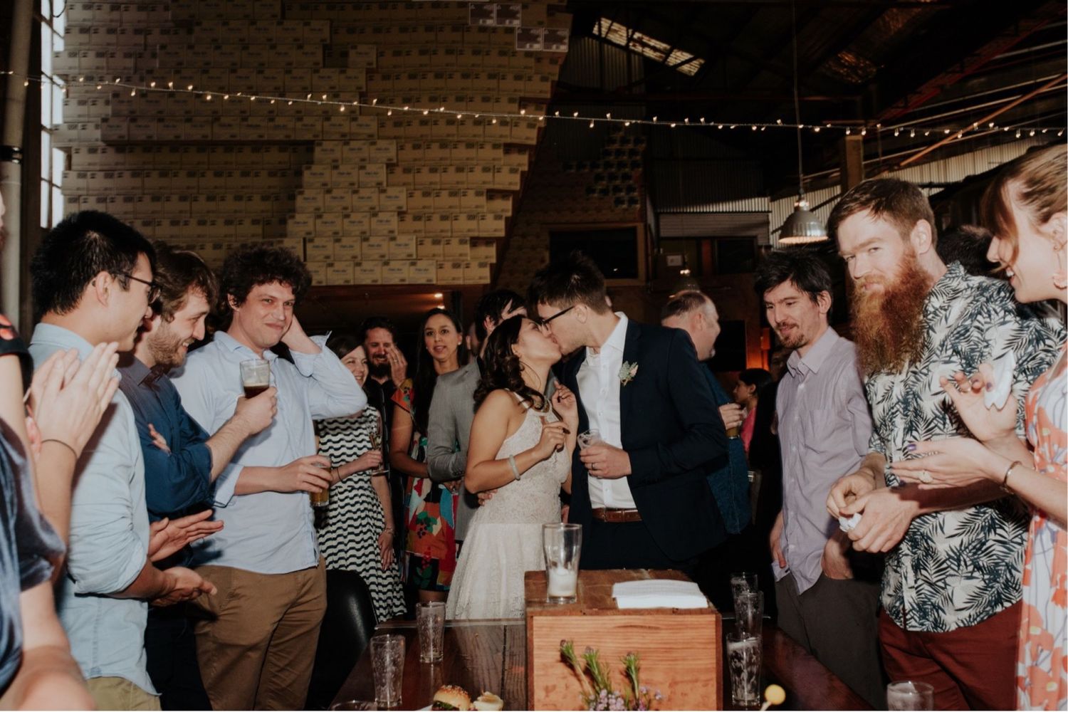 candid melbourne wedding photography mountain goat brewery gamer couple