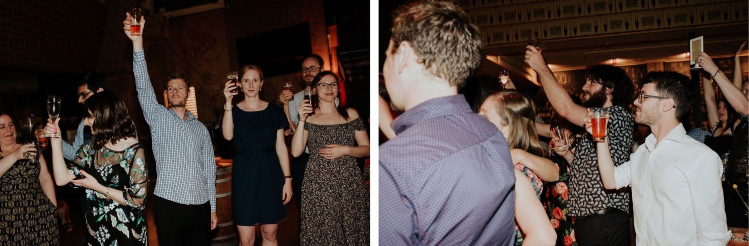 candid melbourne wedding photography mountain goat brewery gamer couple