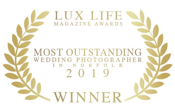 Life lux magazines most outstanding wedding photographer in Norfolk award given to Faye Amare Photography in 2019