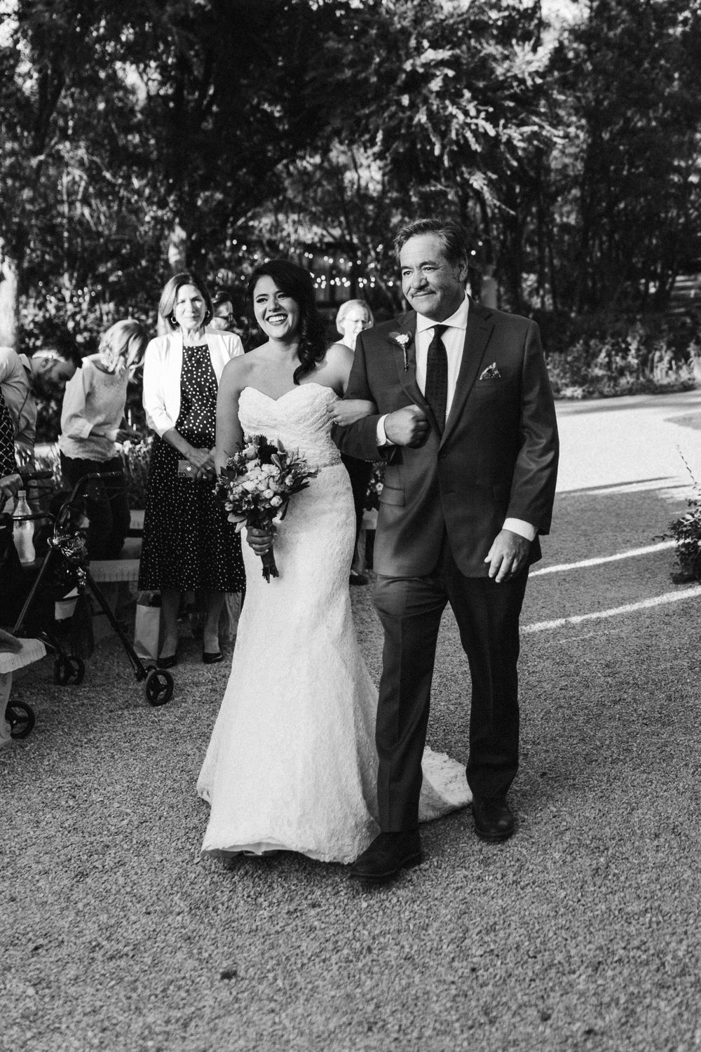 Walking down the aisle photos, bride and father photos, classic wedding ideas, Colorado Springs wedding photography,