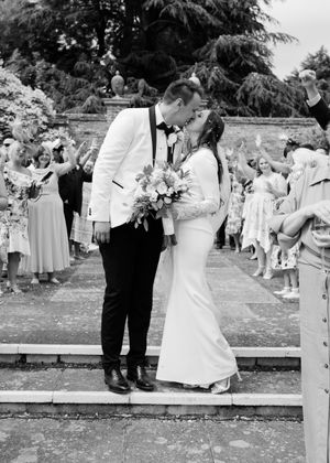 Irnham Hall Wedding-Confetti Exit-Rachel Reyes Photography