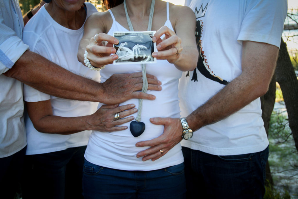 couple maternity session kurnell sydney sunset grandparents