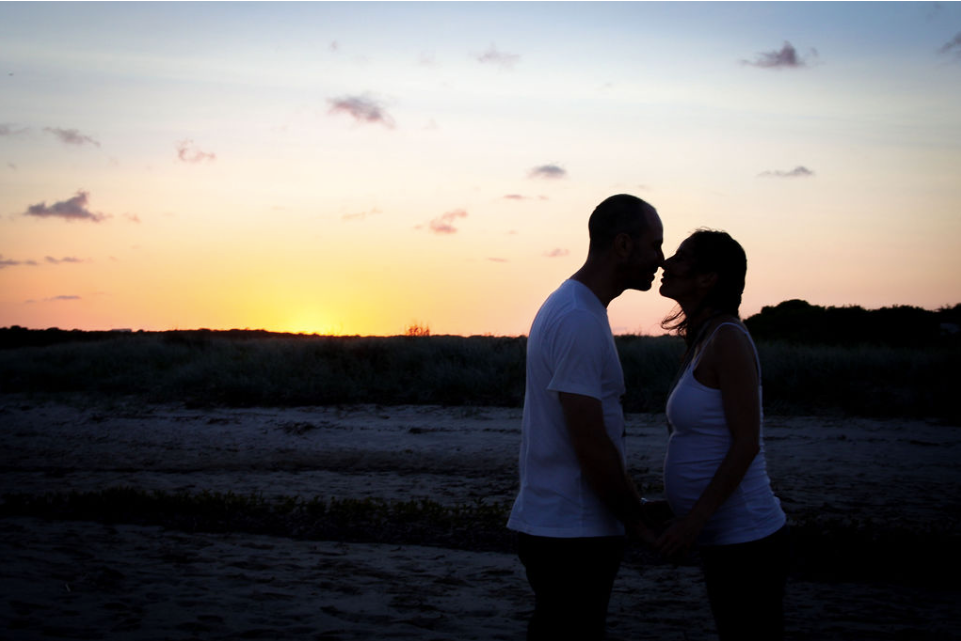 couple maternity session kurnell sydney sunset
