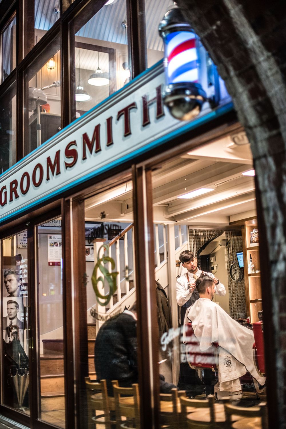 Man getting a haircut at London's Groomsmith