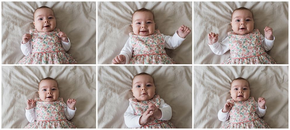 A newborn baby with different expressions captured by Hannah Veale Family Photographer in Oxfordshire.
