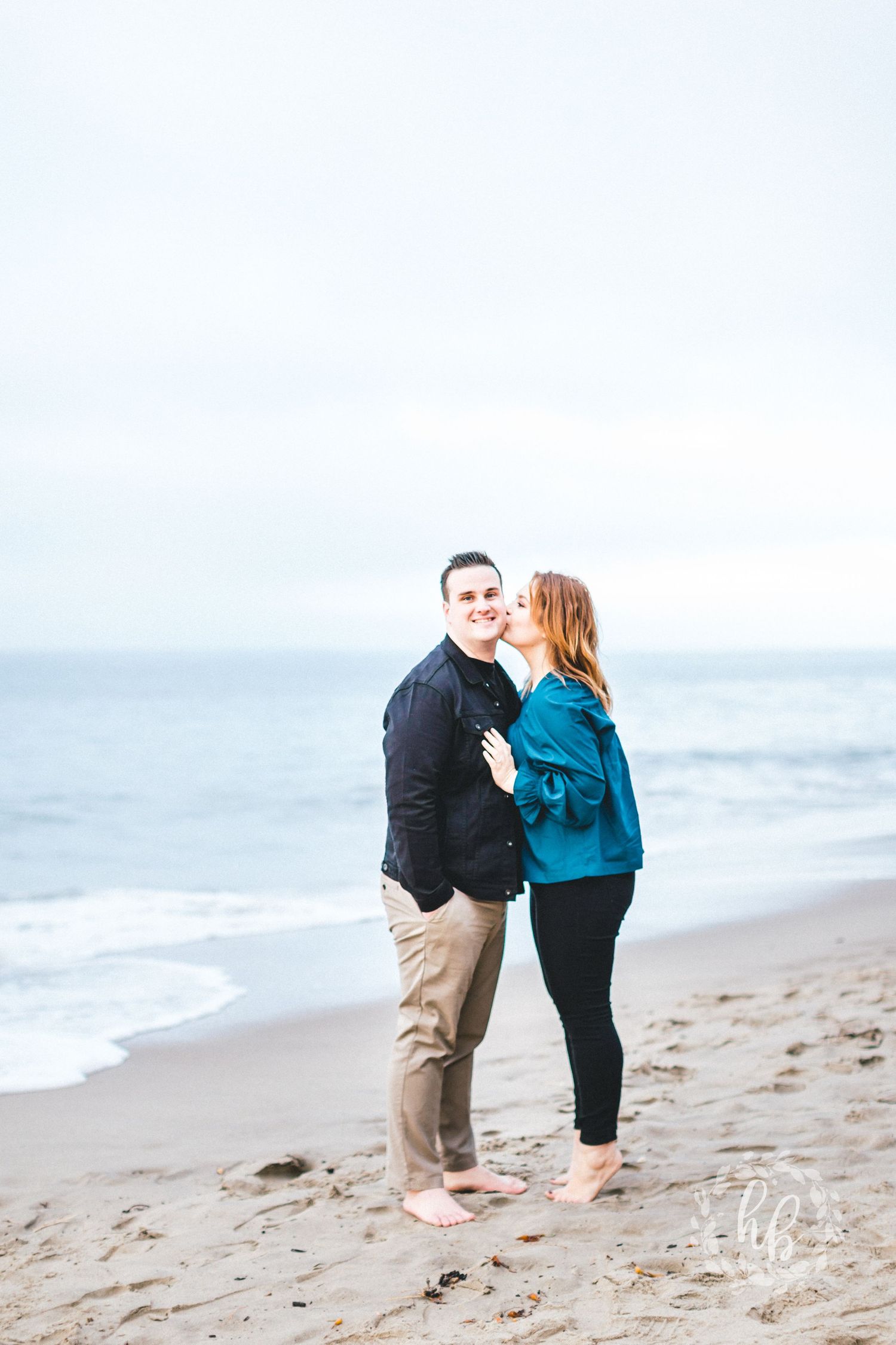 Malibu beach engagement photos