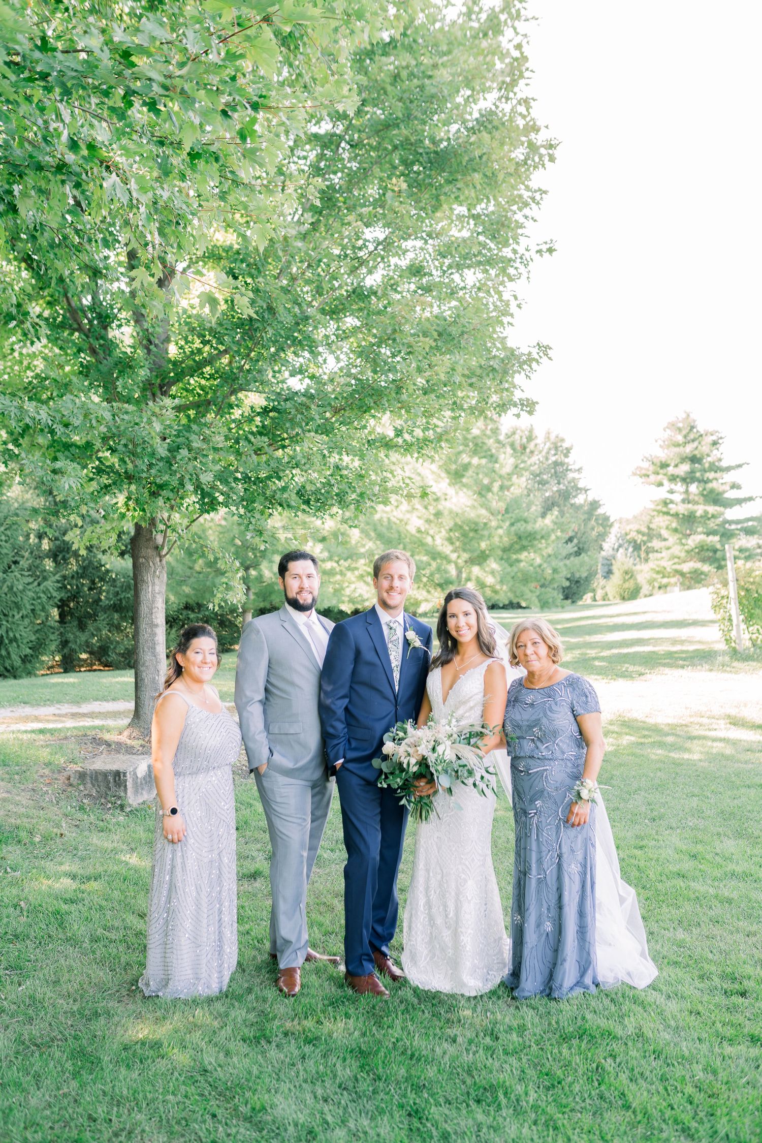 Vineyard photos with white willow events at Prairie Moon Winery wedding in Ames, Iowa