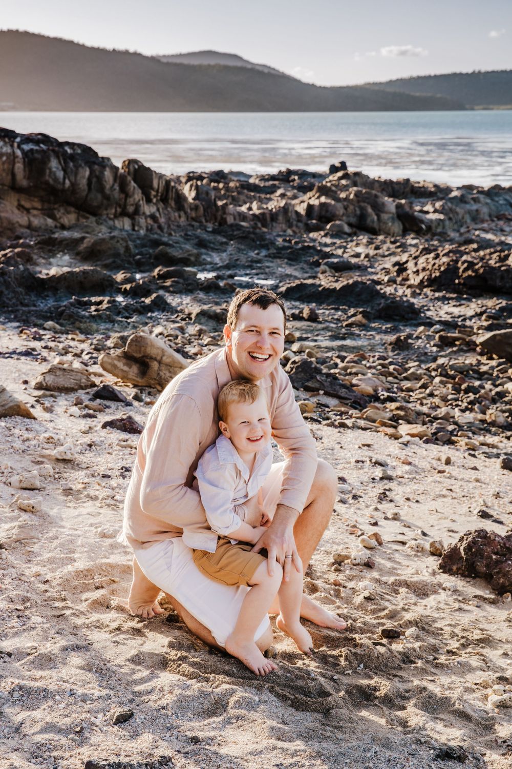 family beach photoshoot in Airlie beach North Queensland