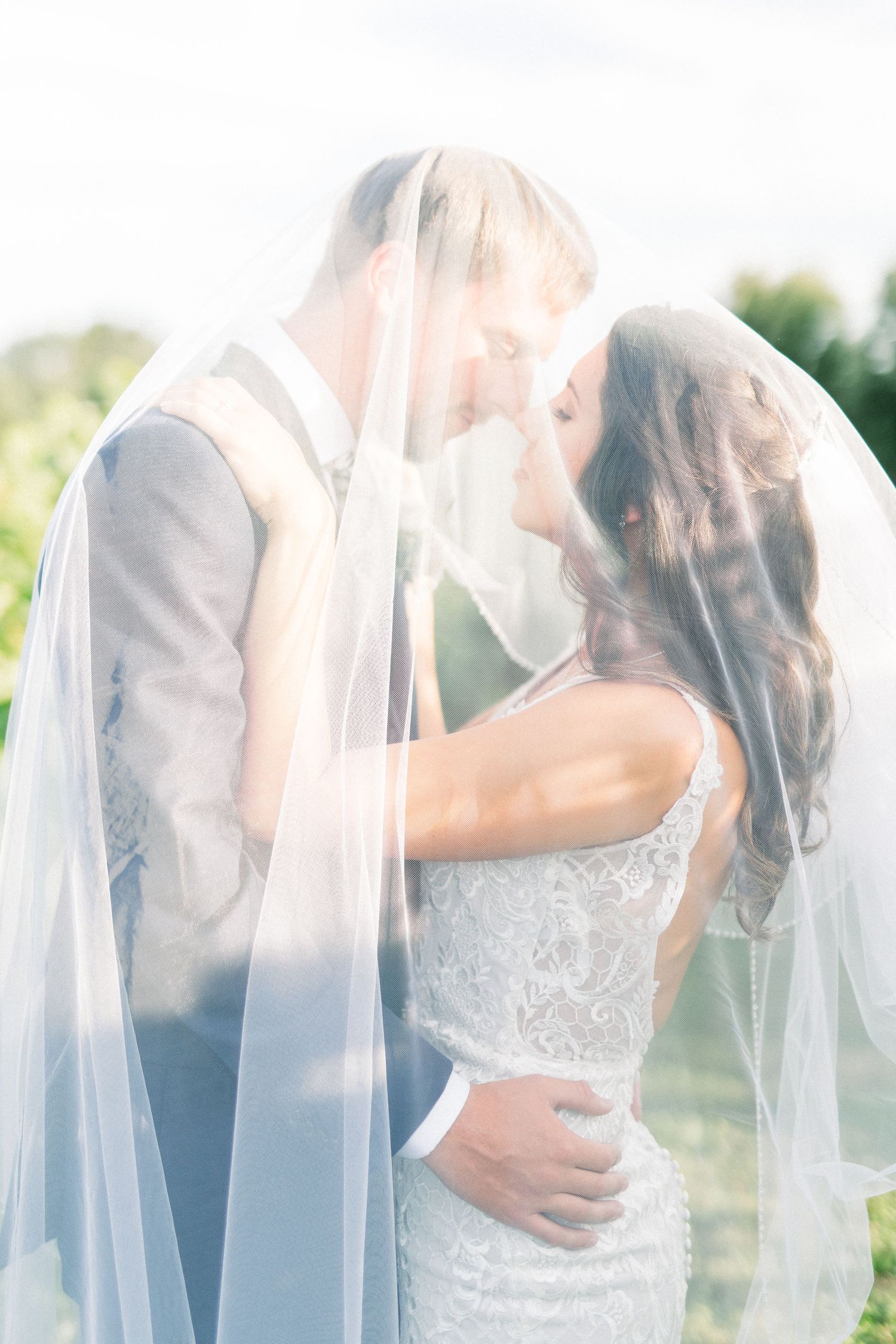 Vineyard photos with white willow events at Prairie Moon Winery wedding in Ames, Iowa