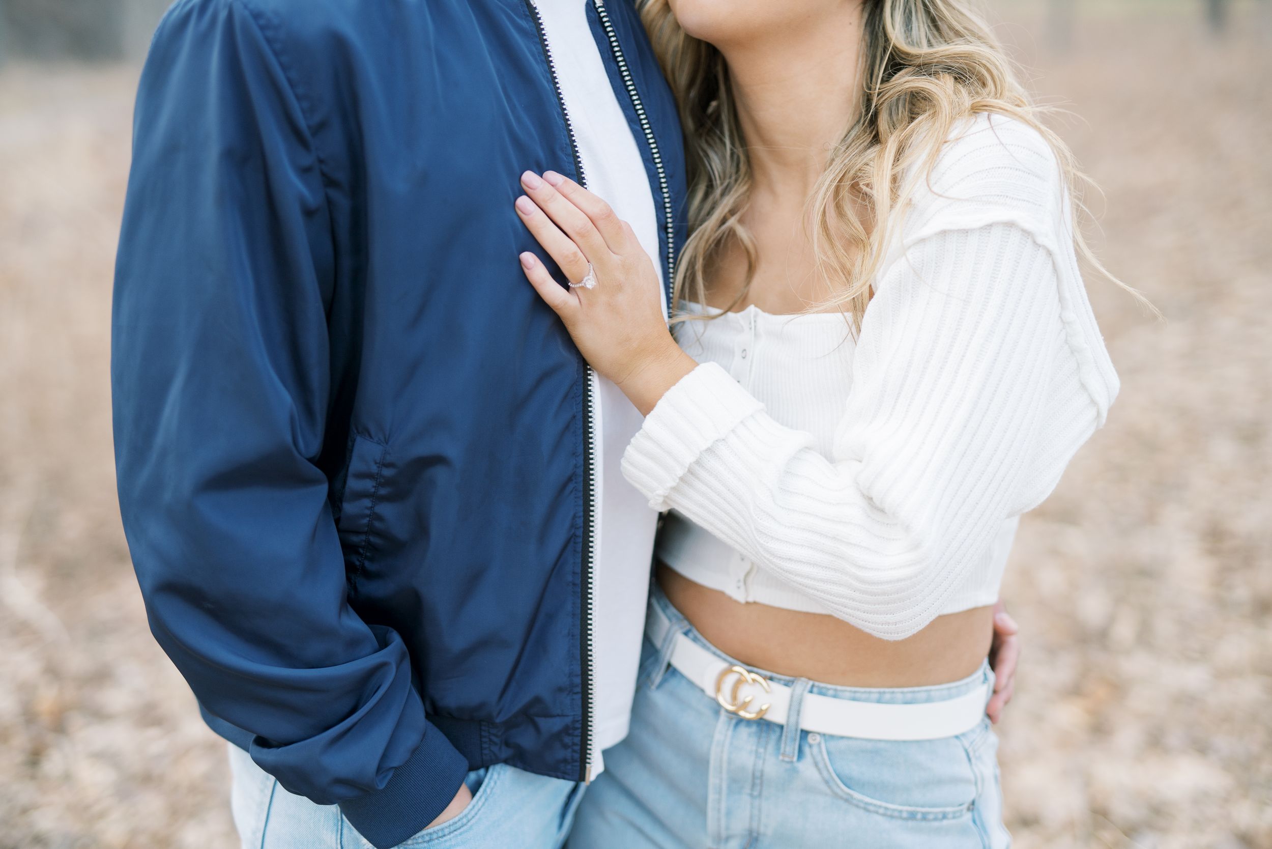 Light and airy film engagement Session at the Rose Gardens and Art Center in Des Moines, Iowa