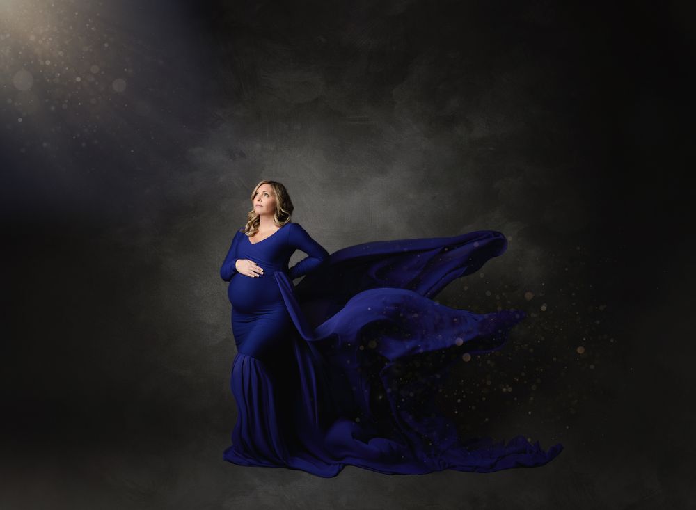 Austin Maternity Photography fine art mii estilo maternity dress dramatic maternity session