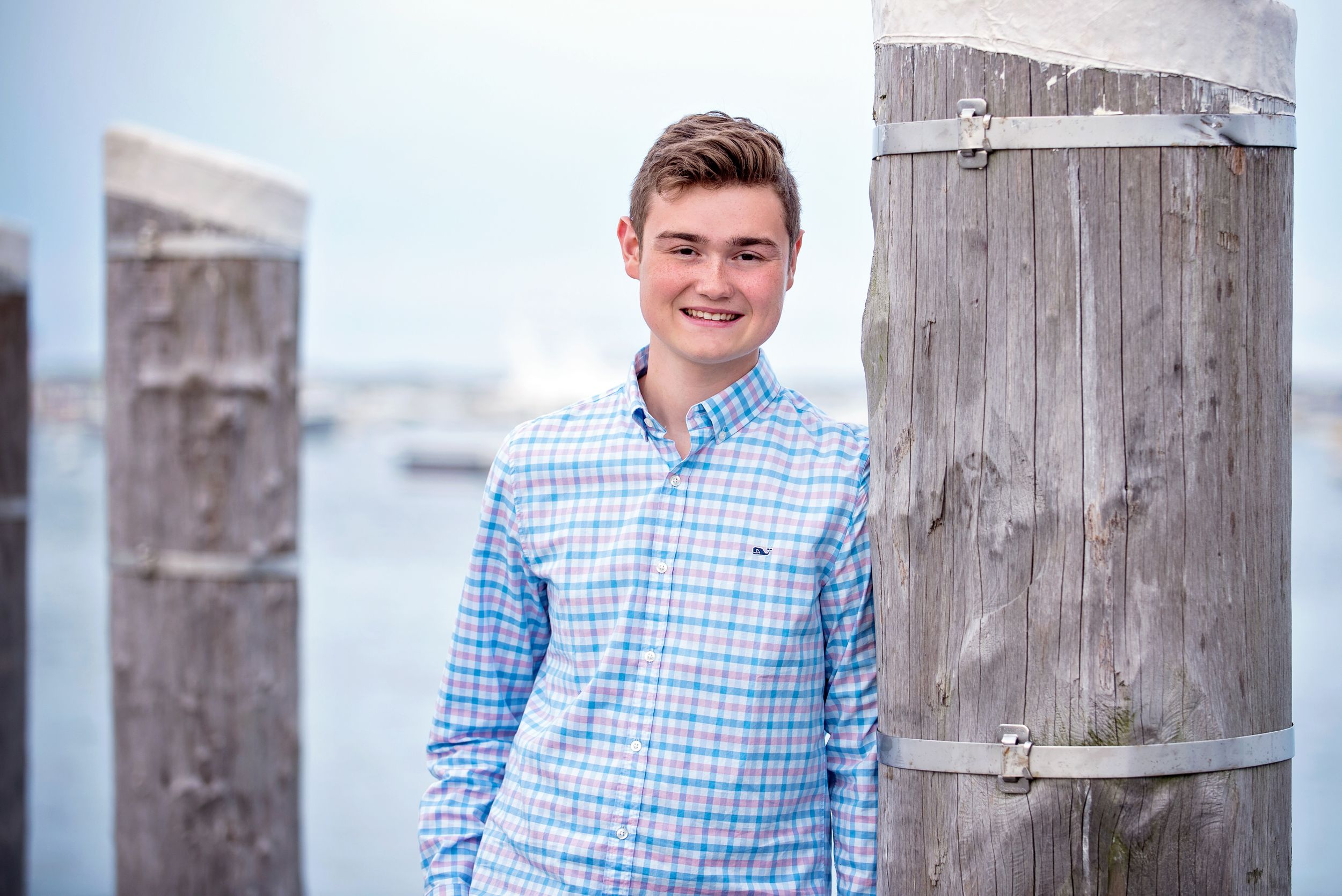 plymouth north high school senior portrait at plymouth town wharf by heidi harting photography