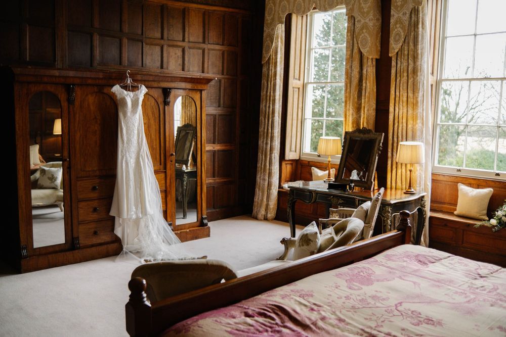 bridal suit Elmore Court wedding photography