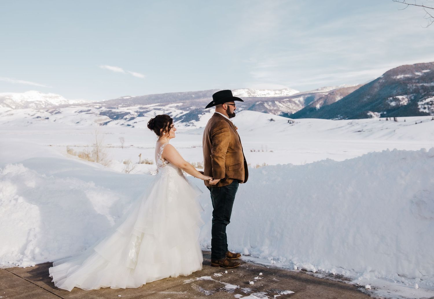 First Look for Jackson Hole, WY Elopement by Carli Layton Photography, a Texas Elopement Photographer.