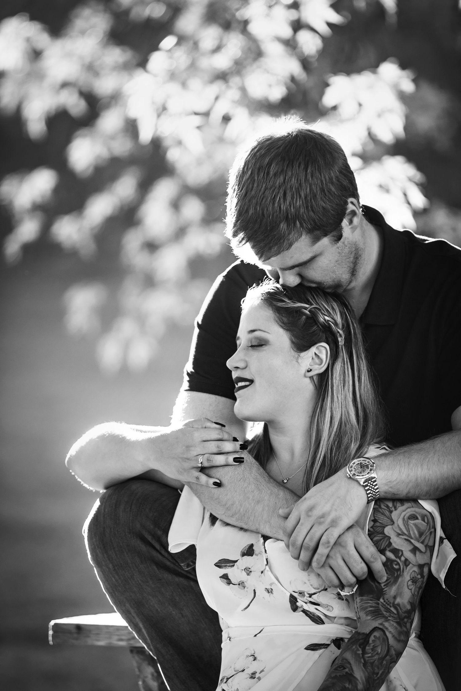 Cute and quirky engagement photos at Fanshawe Conservation Area London Ontario by wedding photographer Shawn Van Daele