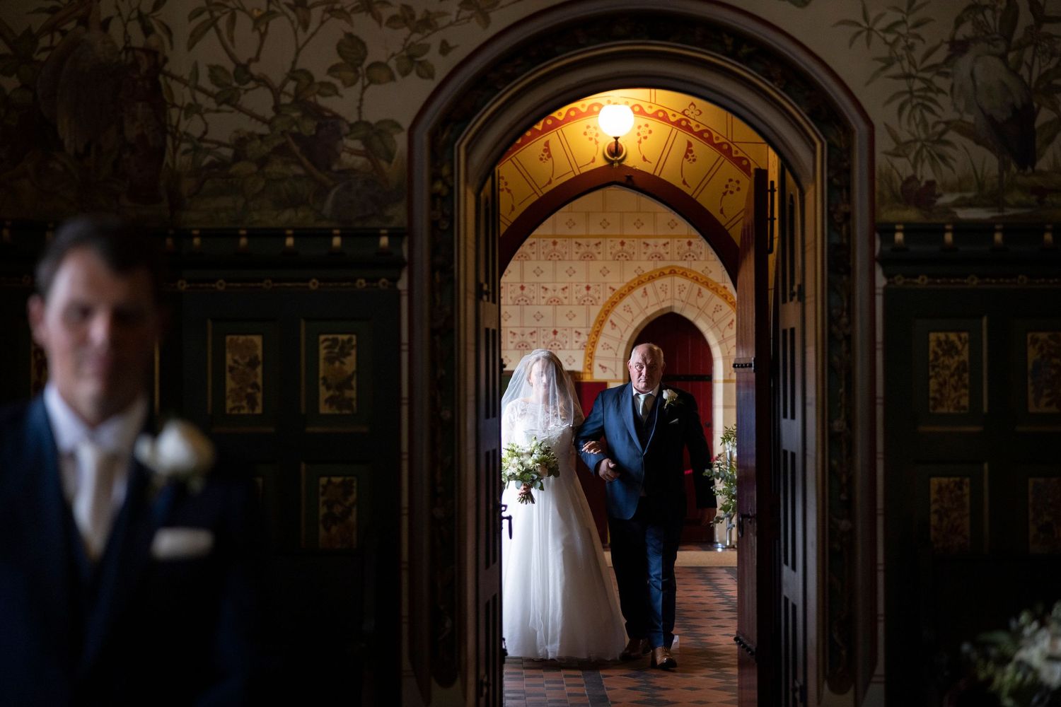wedding ceremony at Castell Coch
