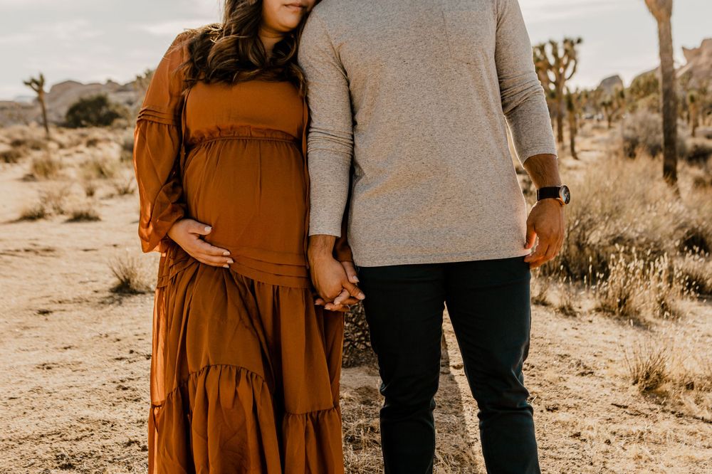 Maternity Session taken at Joshua Tree National Park, CA.