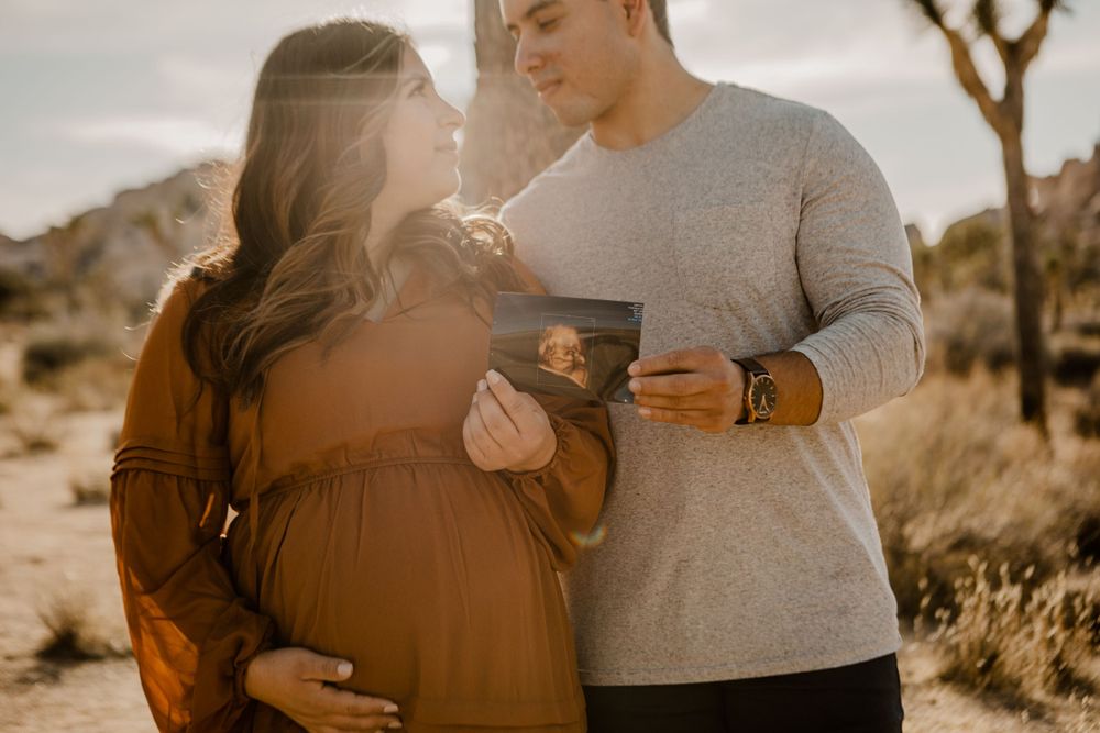Maternity Session taken at Joshua Tree National Park, CA.