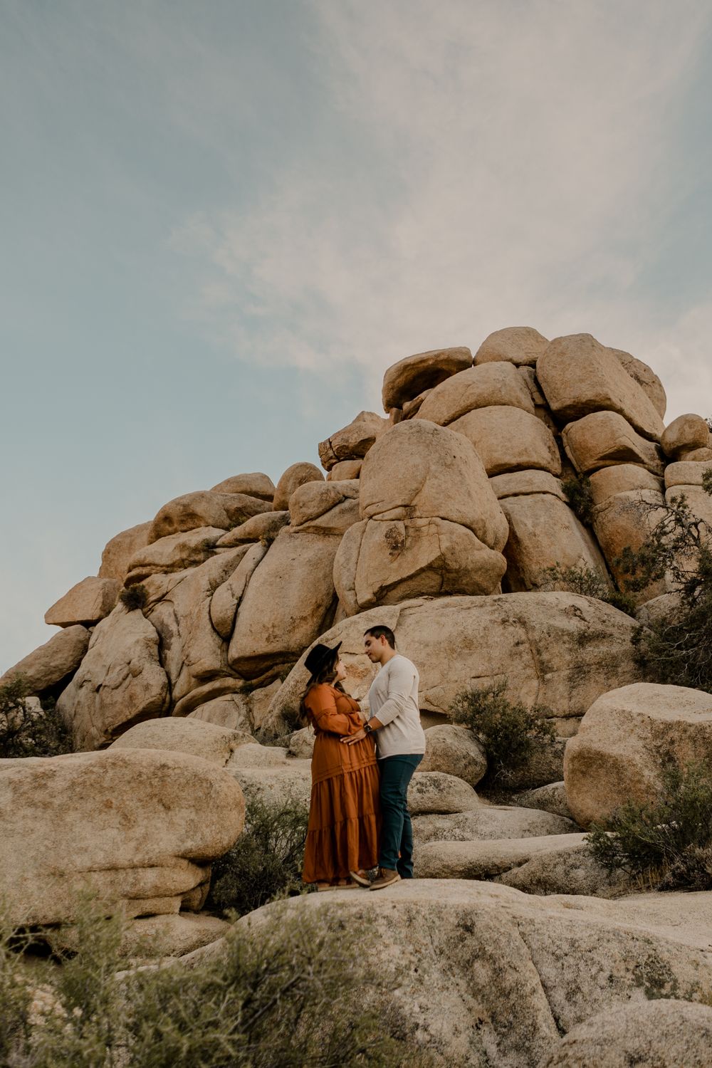 Maternity Session taken at Joshua Tree National Park, CA.