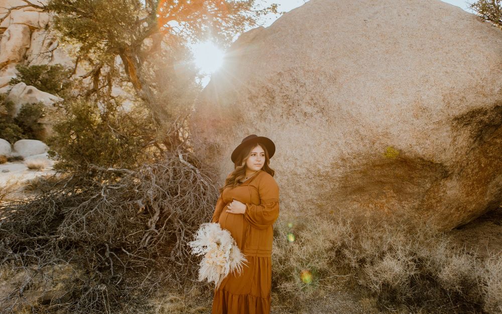 Maternity Session taken at Joshua Tree National Park, CA.