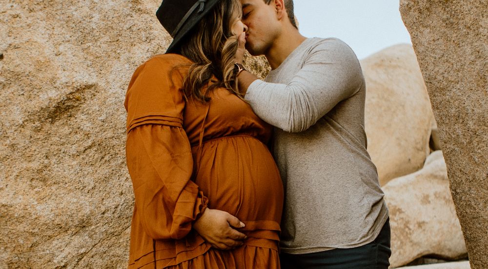 Maternity Session taken at Joshua Tree National Park, CA.