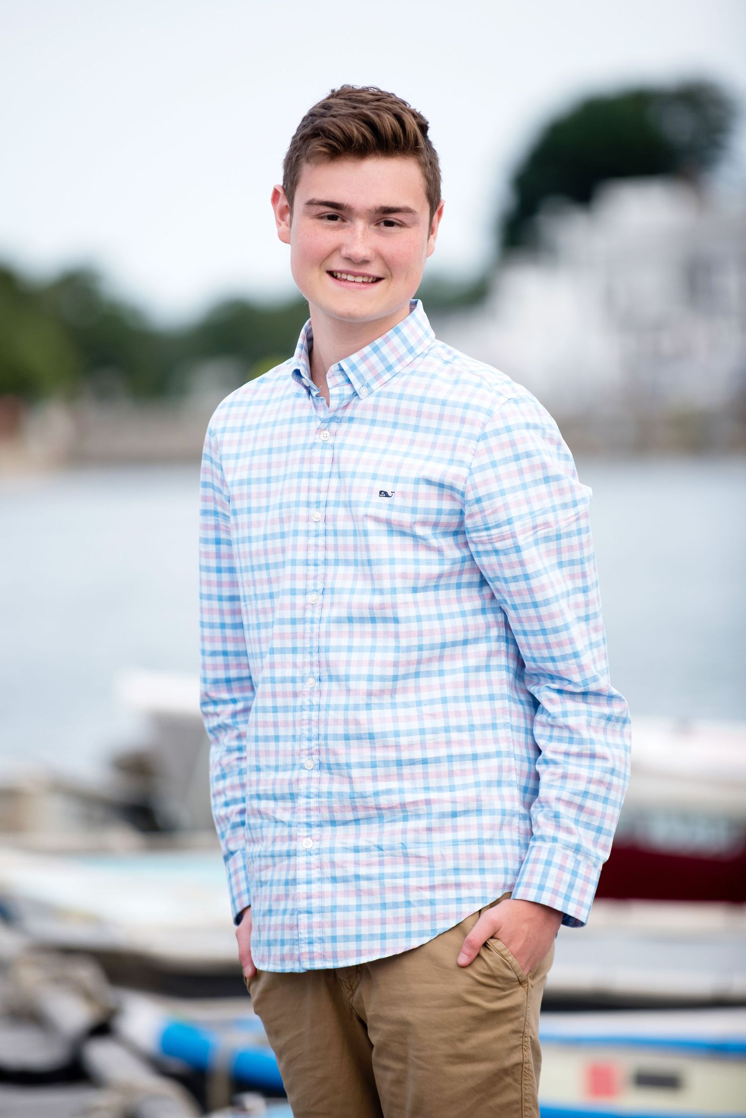 plymouth north high school senior portrait at plymouth town wharf by heidi harting photography