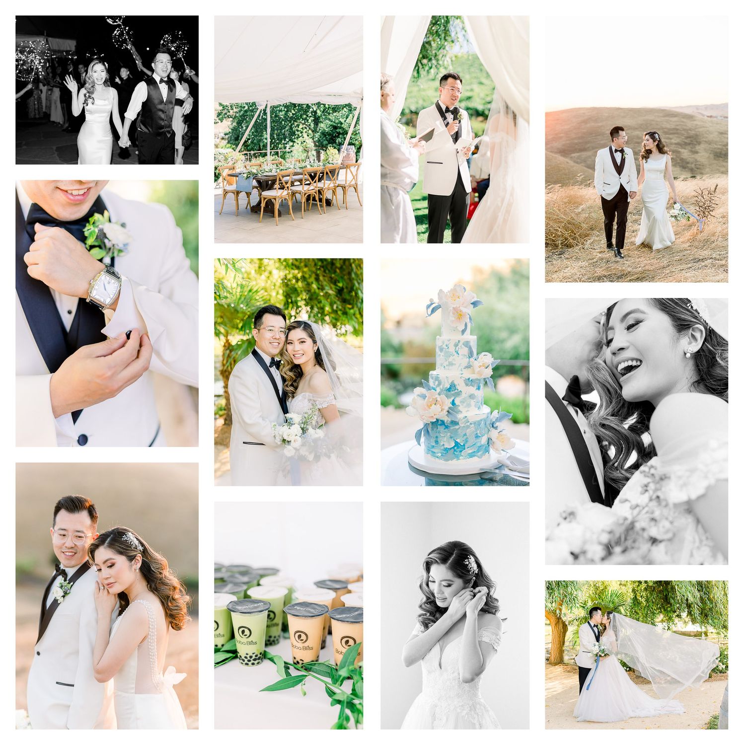 Classic and Chic wedding at Nella Terra Cellars in Sunol, CA.