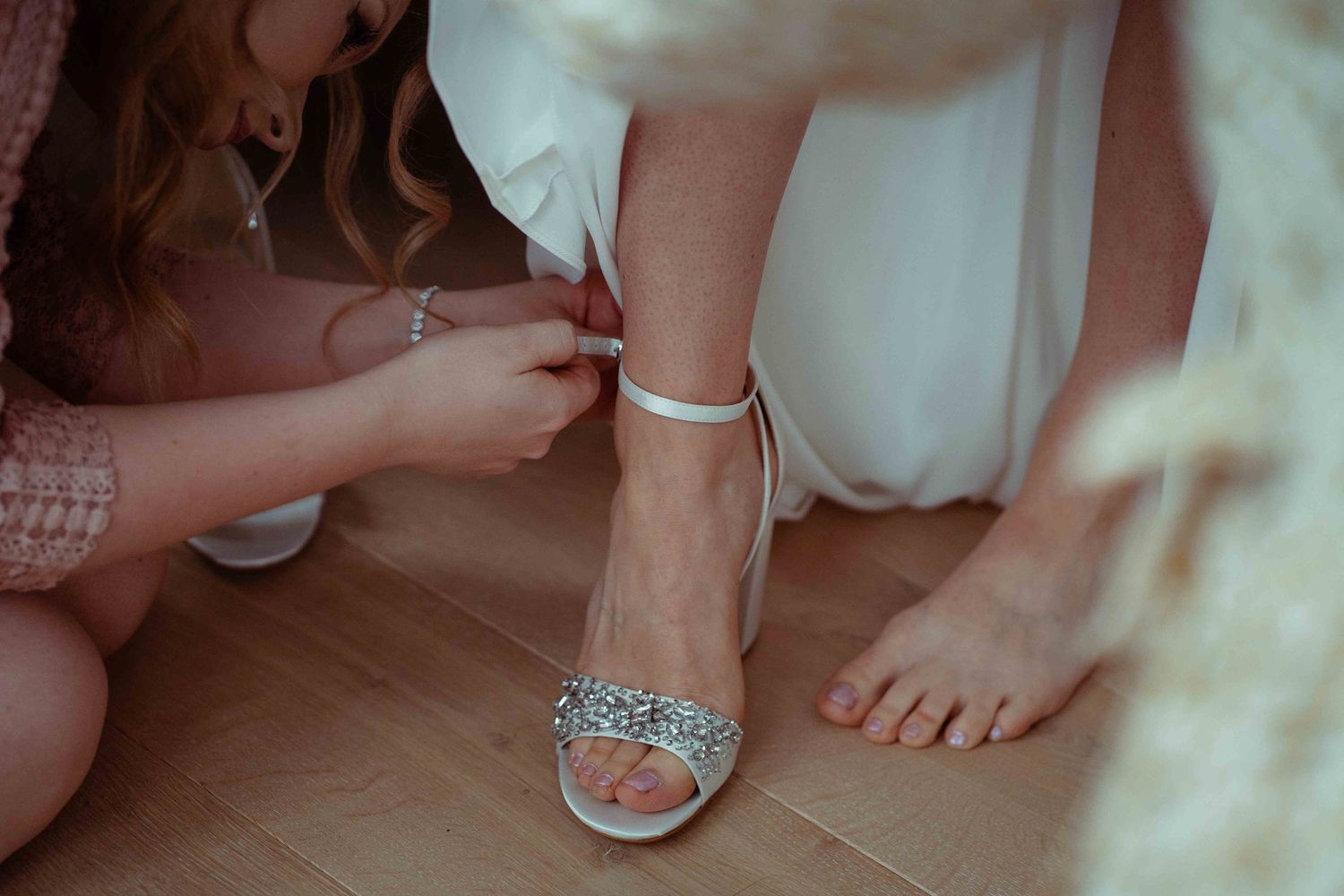 Embellished Bridal Heels Wedding Photography