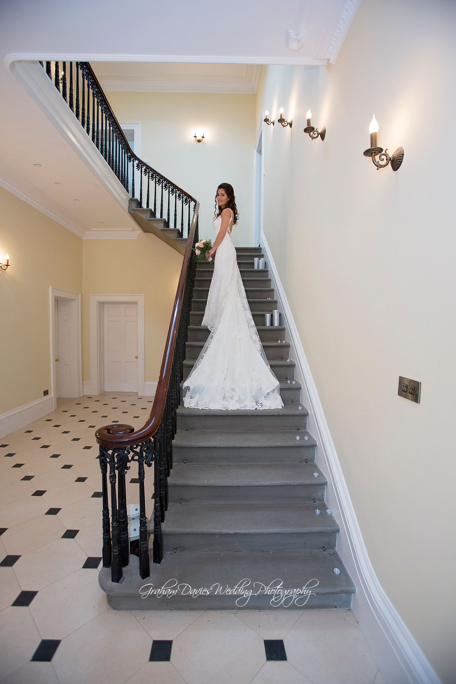 all about the wedding dress on the stairs in St Tewdrics House