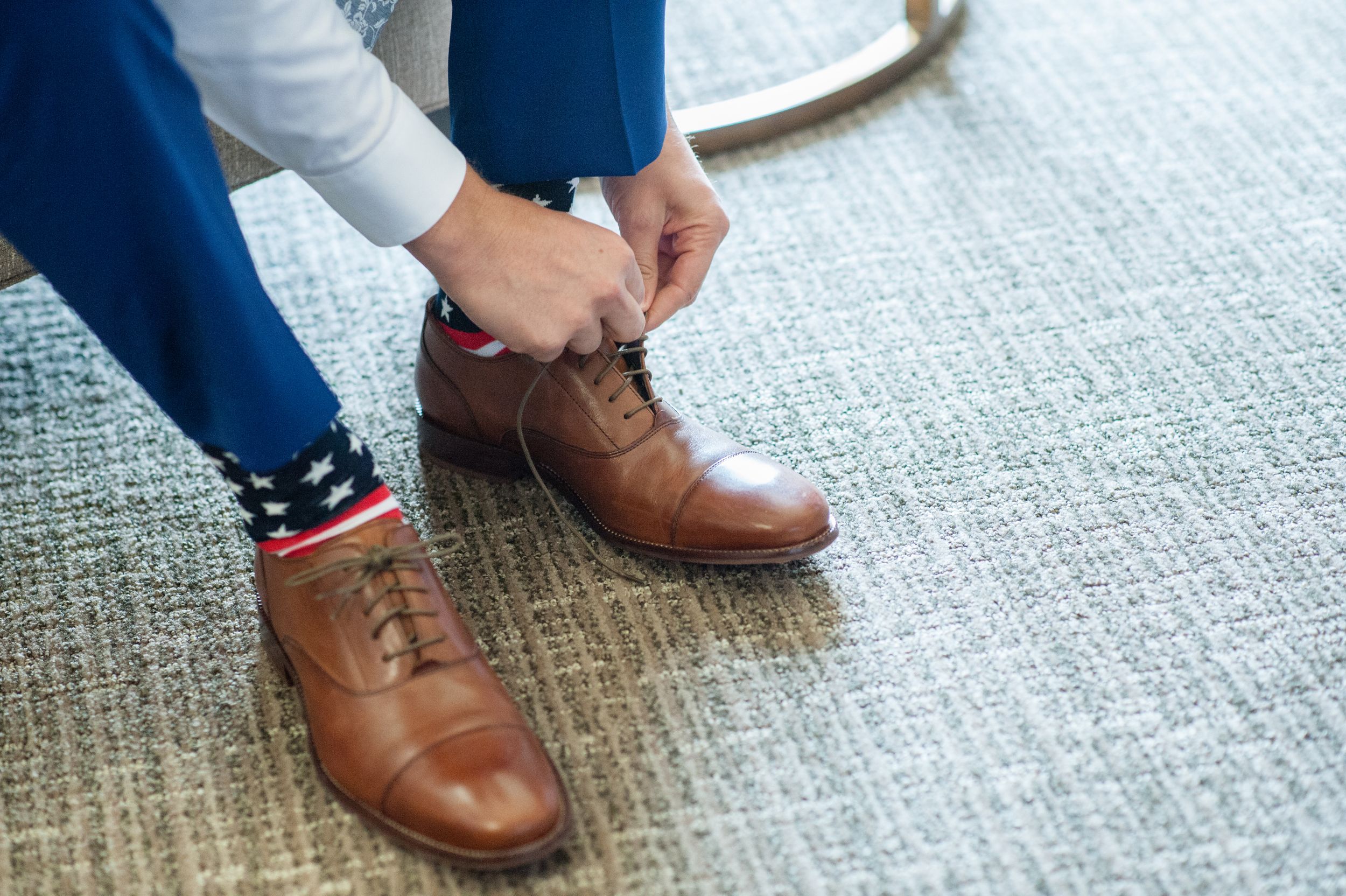 Visual Narrative Photography Michigan wedding photography groom shoes